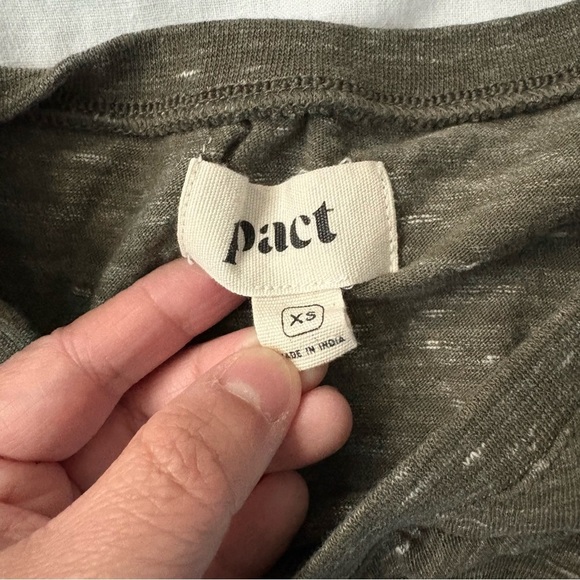 PACT XS Featherweight Slub Muscle Tee Feathered Green Moss 100% organic cotton - Picture 7 of 9